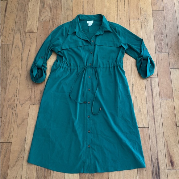 Motherhood Maternity | Green Dress | size M | Button Down - Picture 1 of 6